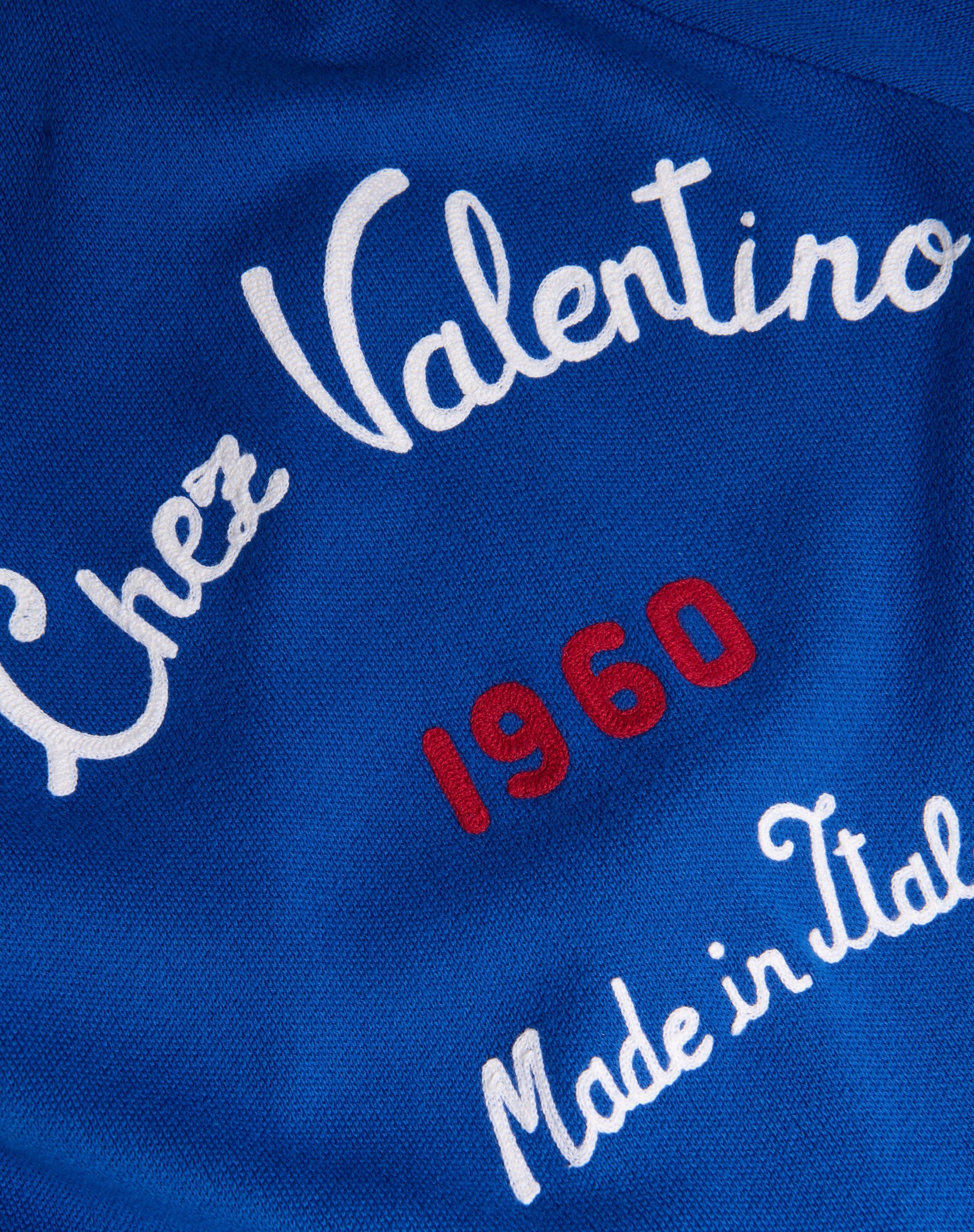 COTTON BOWLING SHIRT WITH CHEZ VALENTINO EMBROIDERY - 9