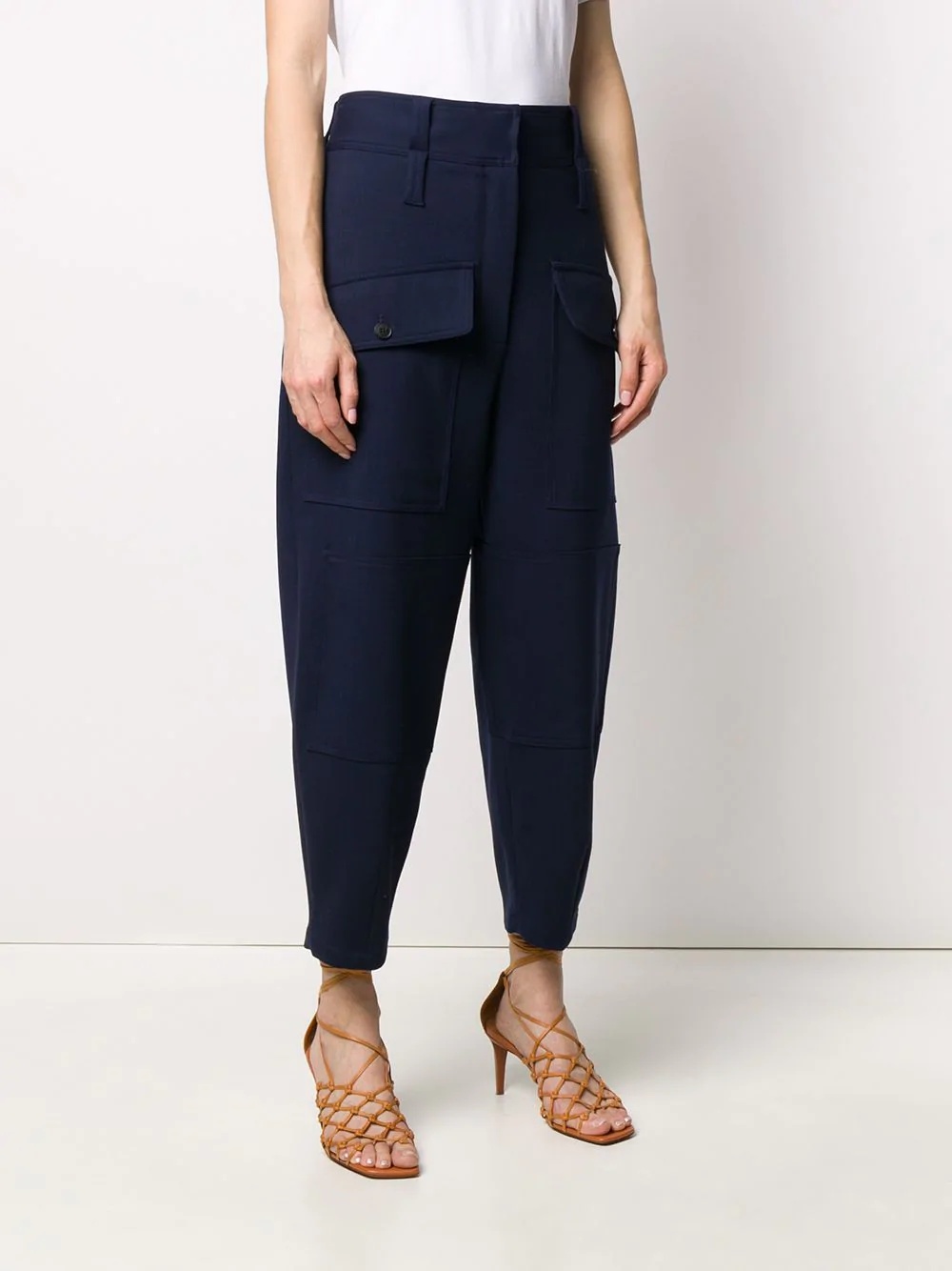 tapered cropped trousers - 3