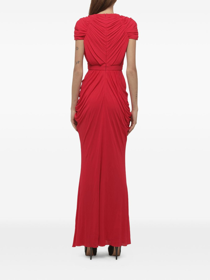 ruched V-neck maxi dress 4