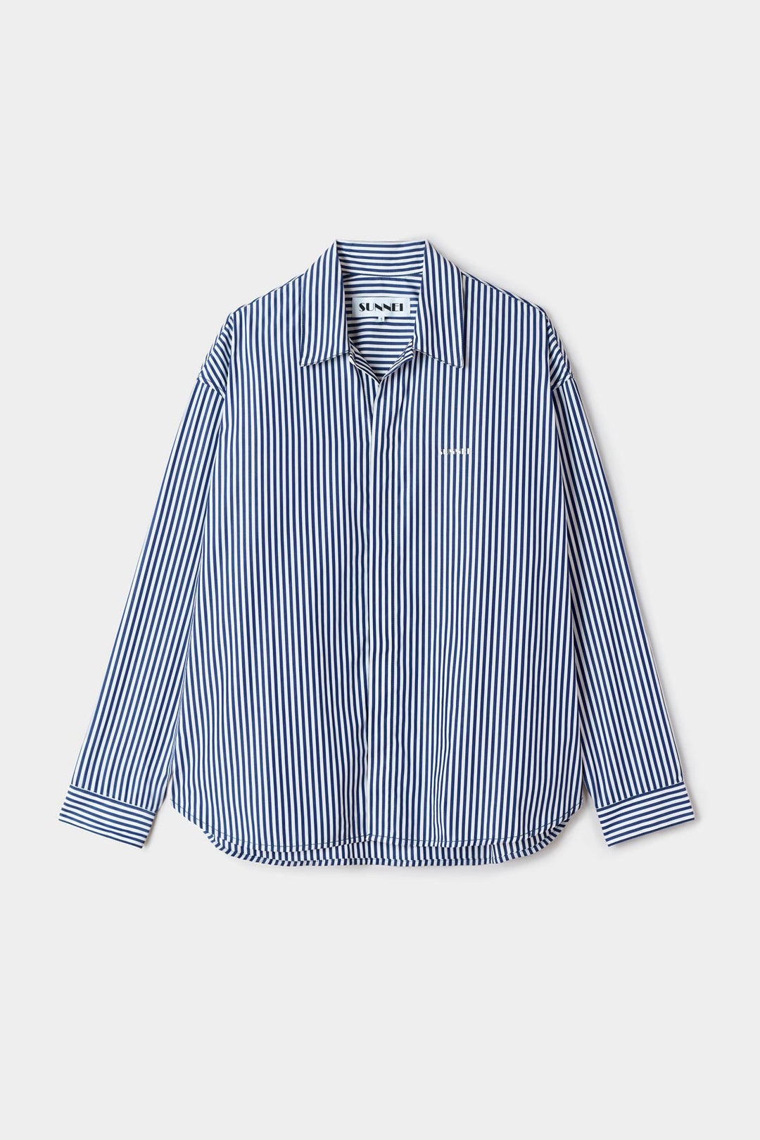 OVER SHIRT / blue & white stripes - 1