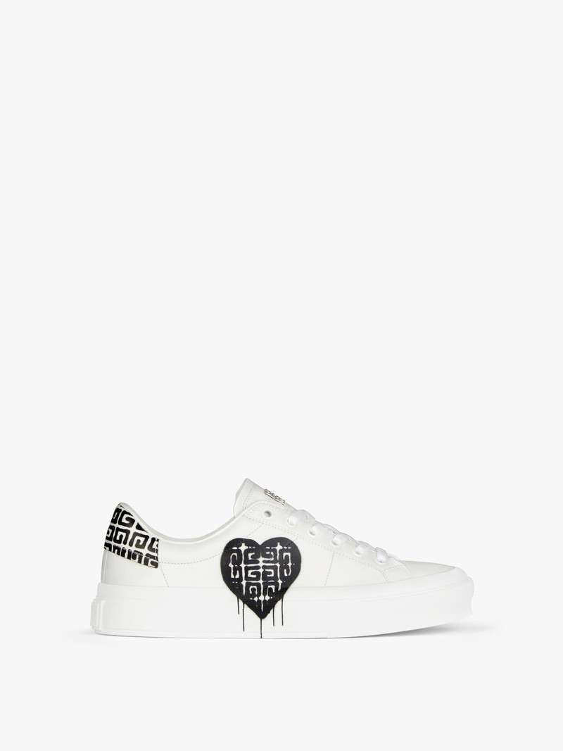 SNEAKERS IN LEATHER WITH TAG EFFECT 4G PRINT - 1