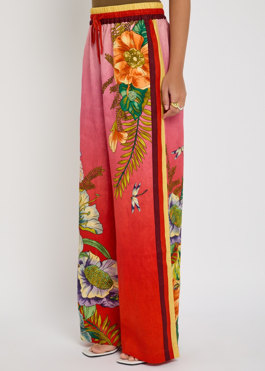 Alemais Inez Printed Flax Trousers - 2