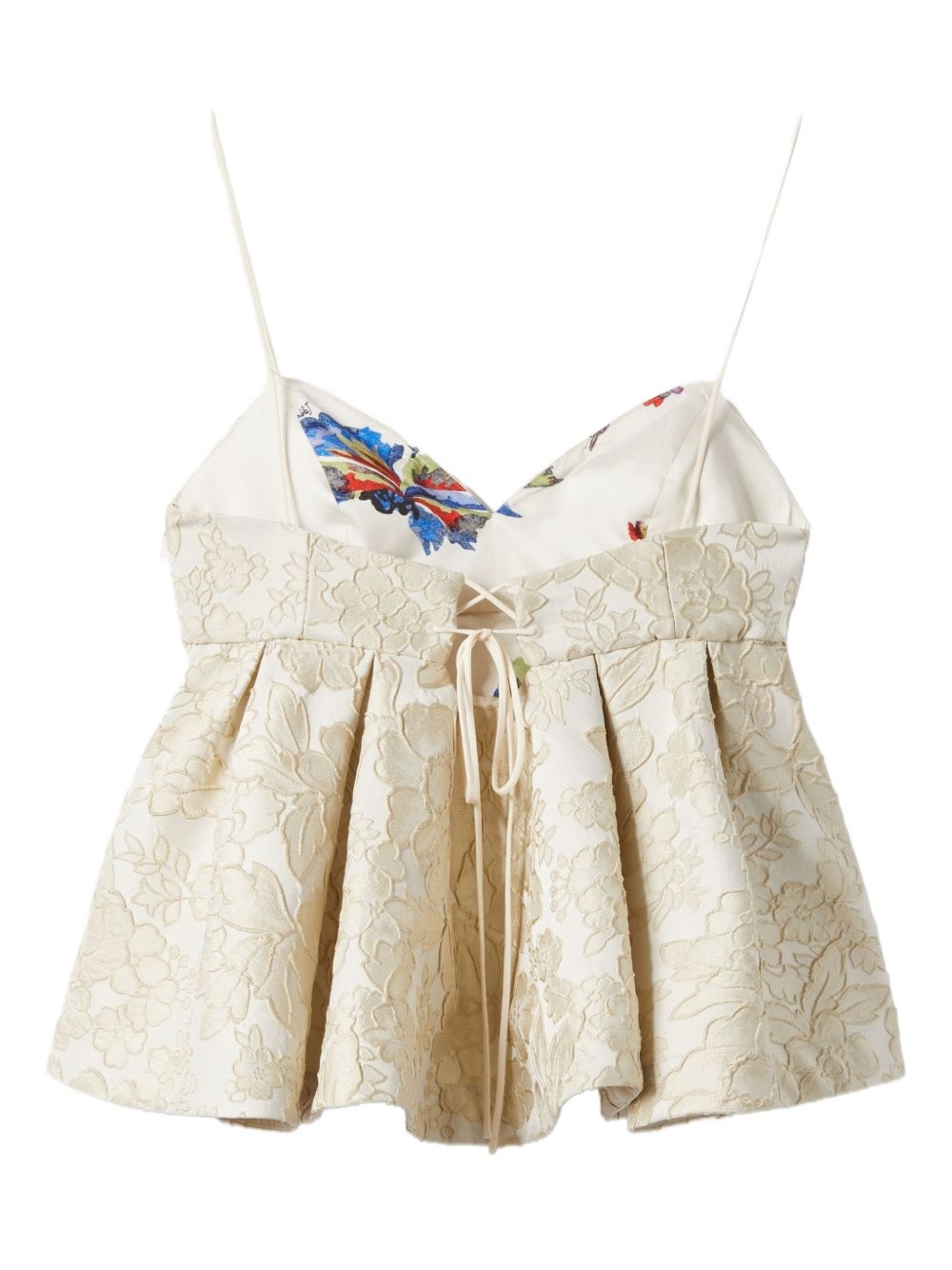 floral-lace peplum top - 5