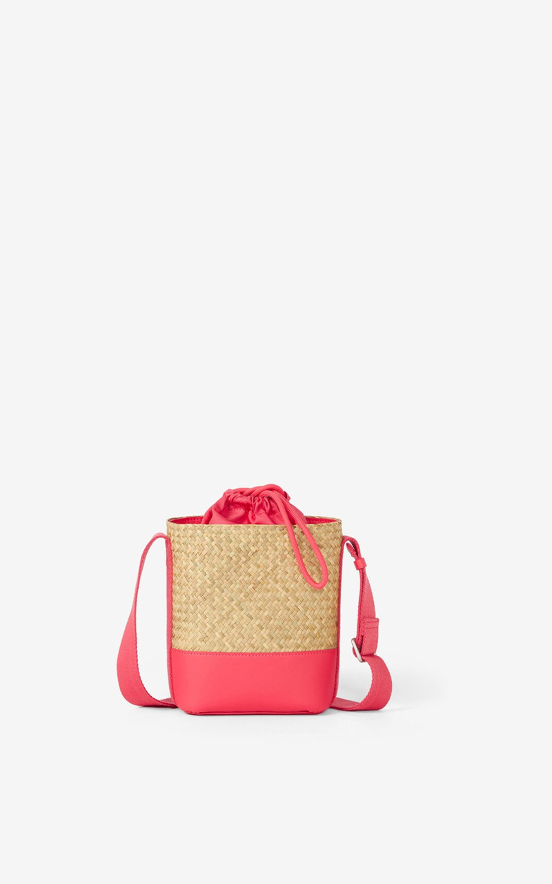 KENZO Raffia KENZO logo tote bag outlook