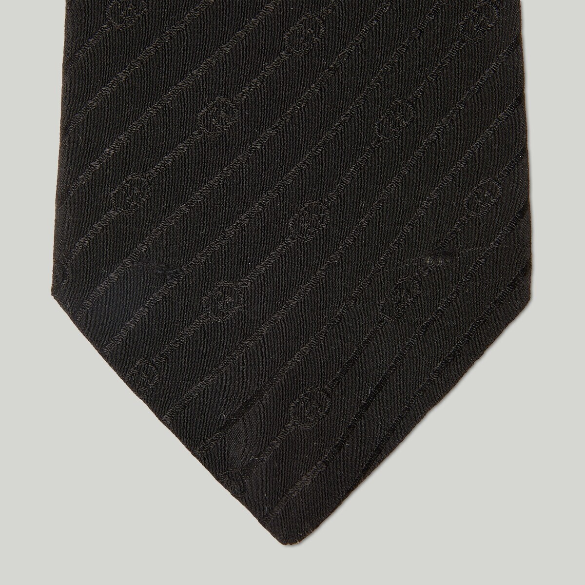 Interlocking G silk crêpe tie - 3