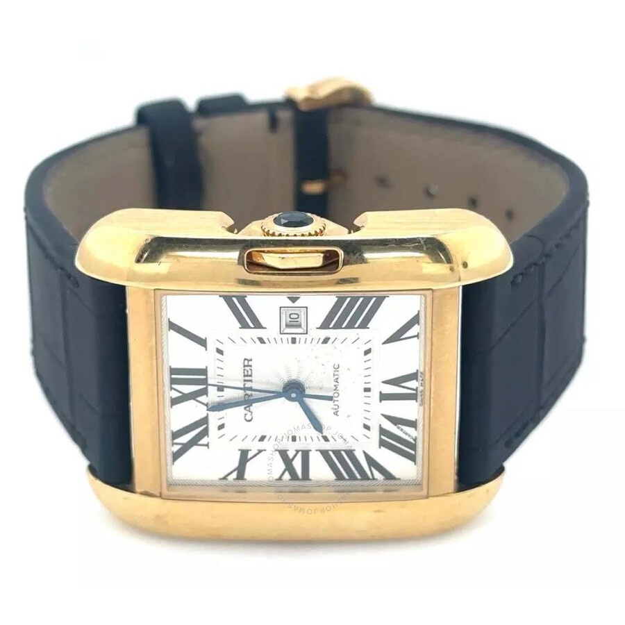 Pre-owned Cartier Tank Anglaise Large Silver Dial Men's Watch W5310032 - 5