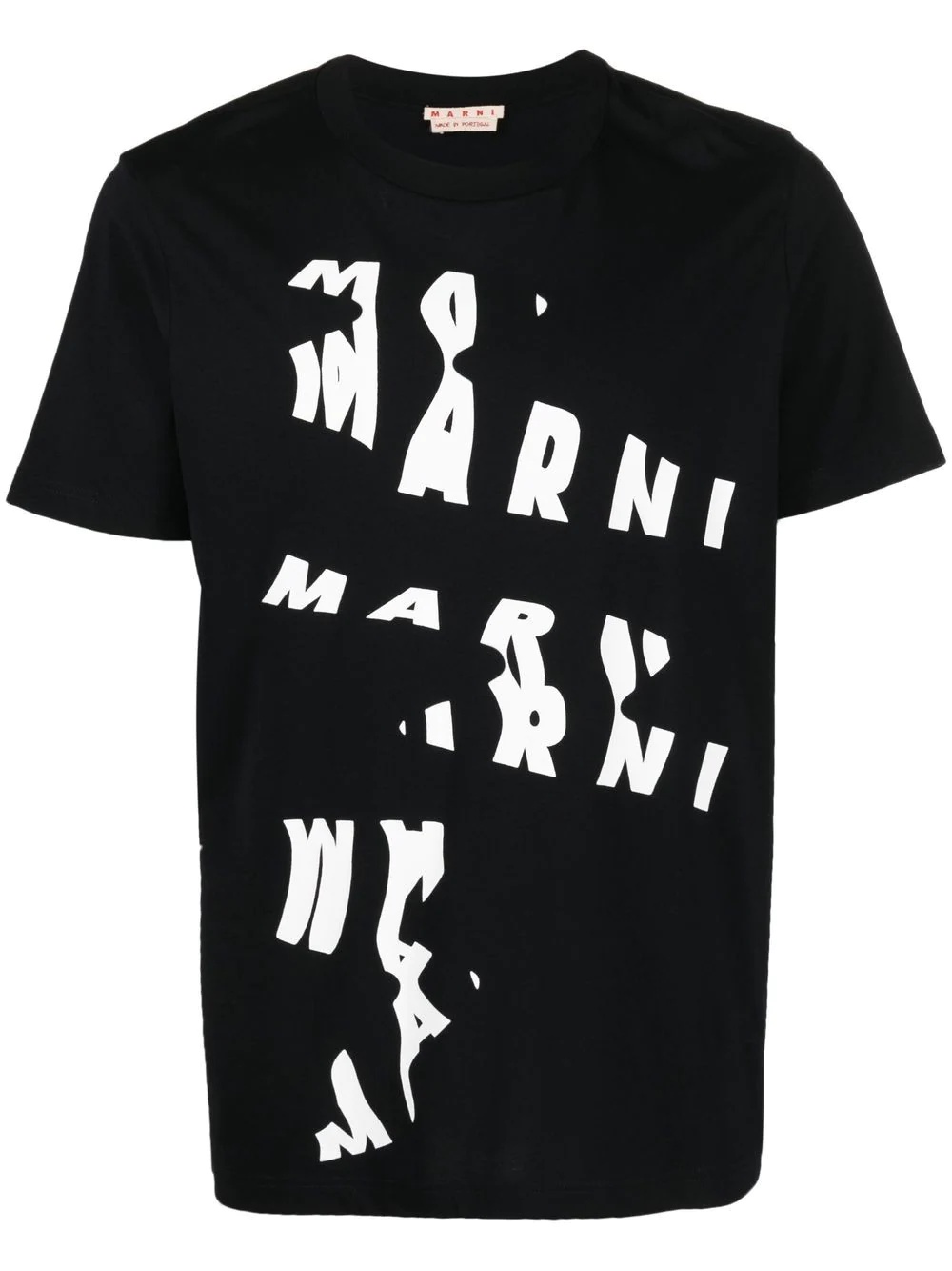 abstract logo-print T-shirt - 1