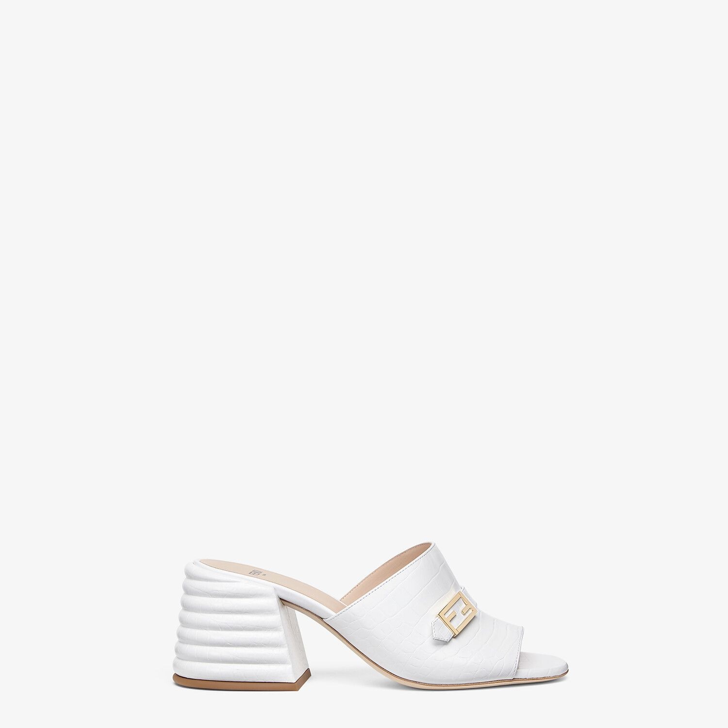 White leather Promenade slides - 1