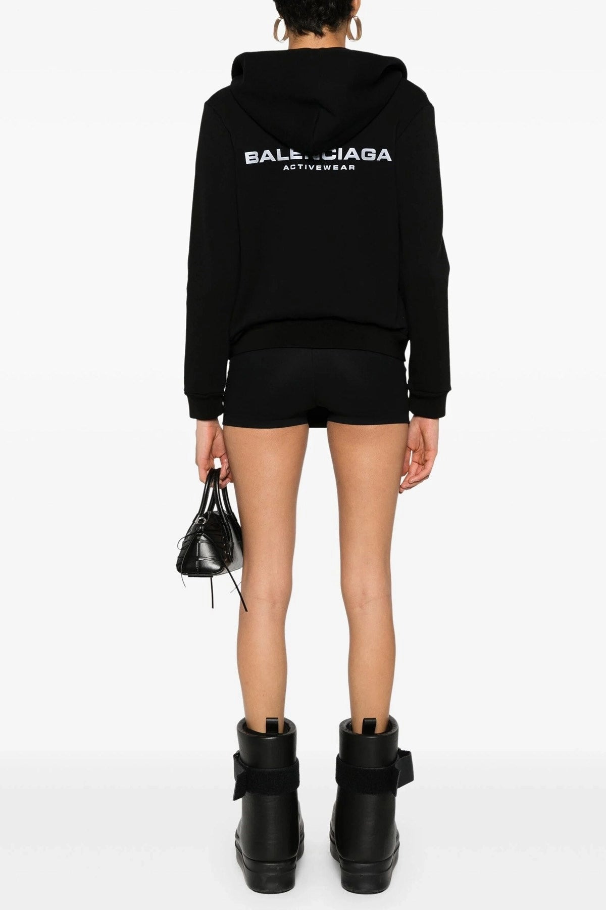 Balenciaga Women Logo Print Hoodie - 2