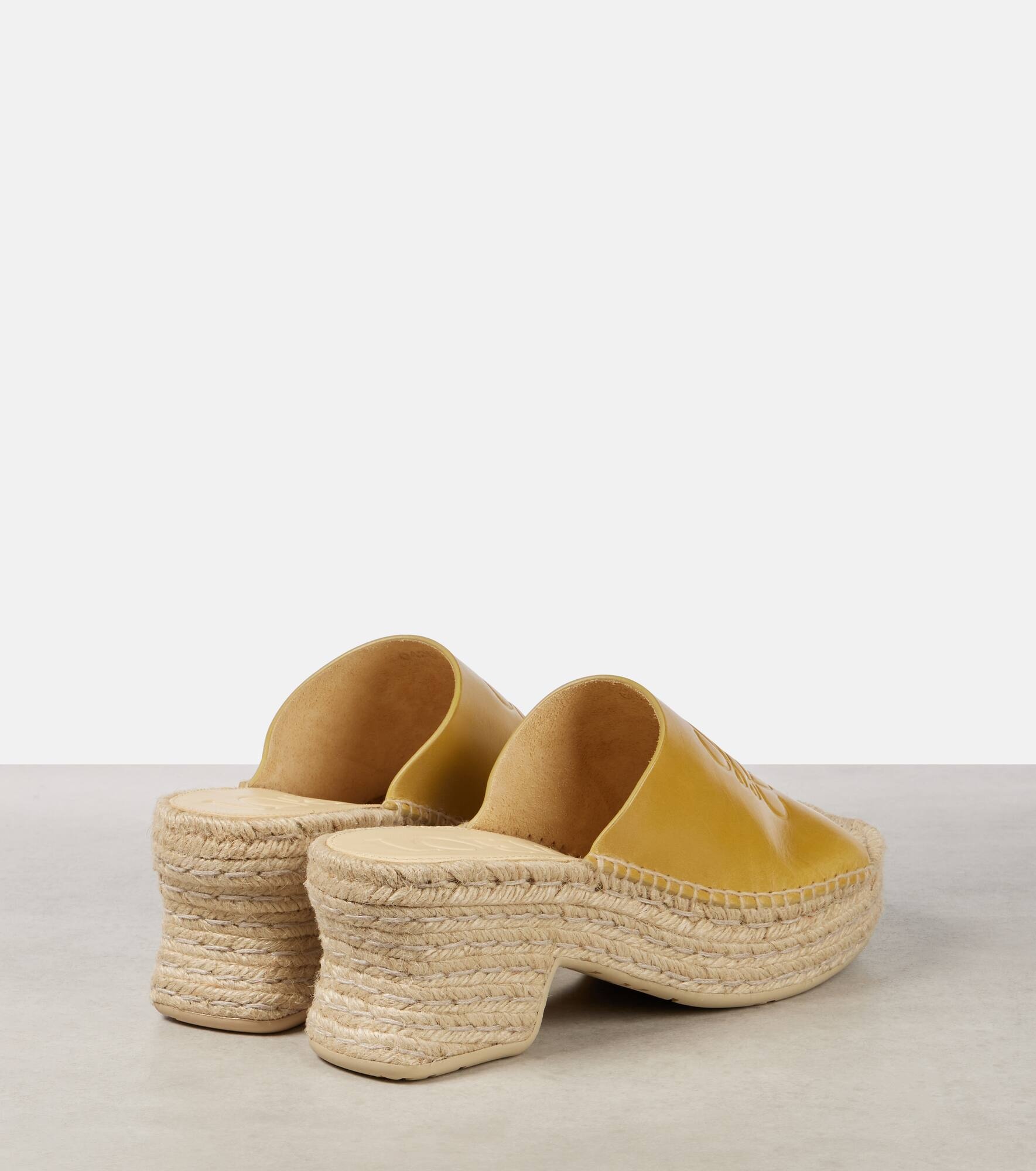 Petal Anagram leather espadrille wedges - 2