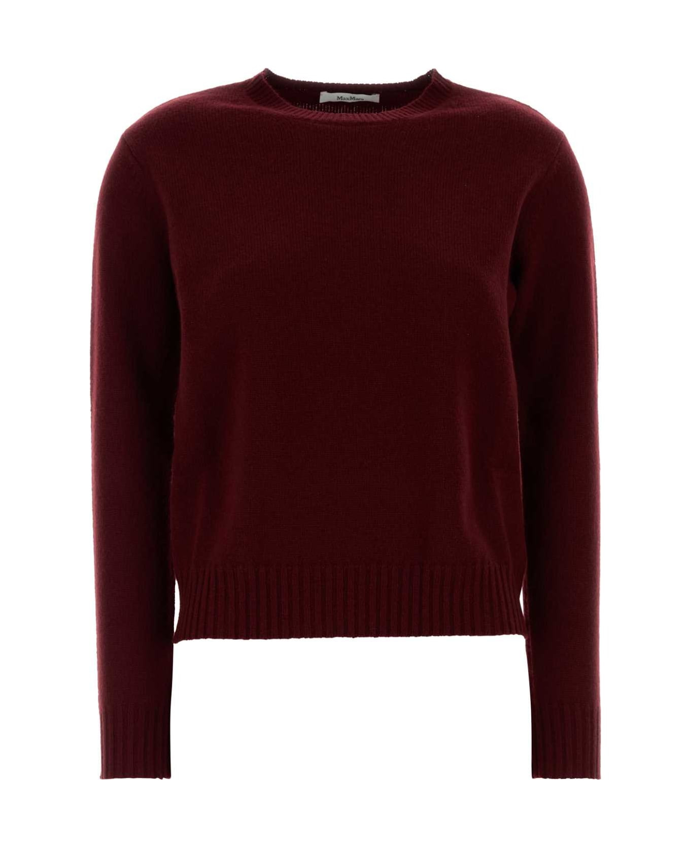 Burgundy Cashmere Cinema Sweater - 1