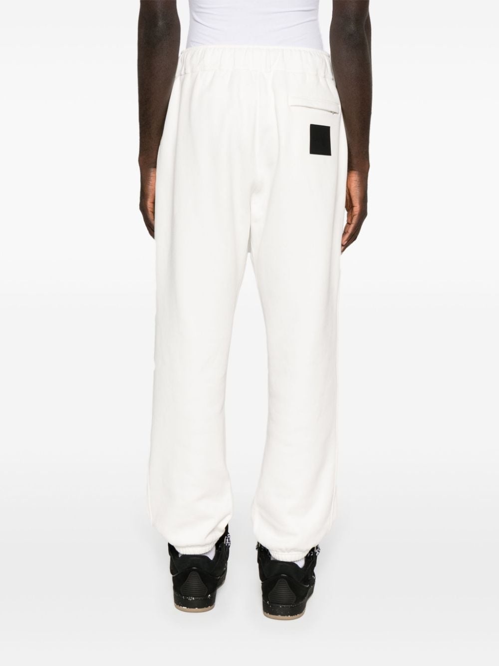 logo-embroidered cotton track trousers - 5