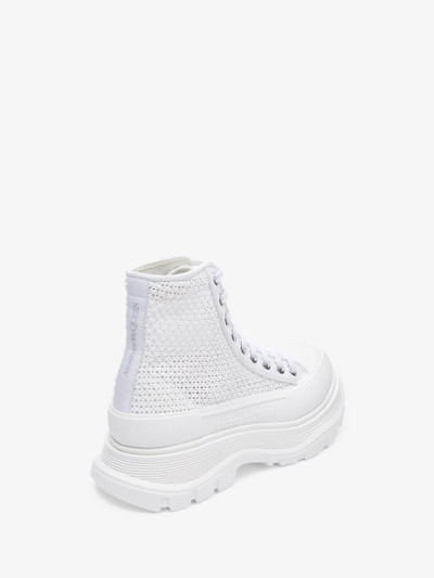 Alexander McQueen Women's Tread Slick Boot in White/off White/silver outlook