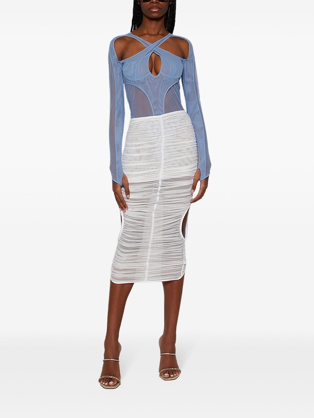 layered cut-out bodysuit - 2