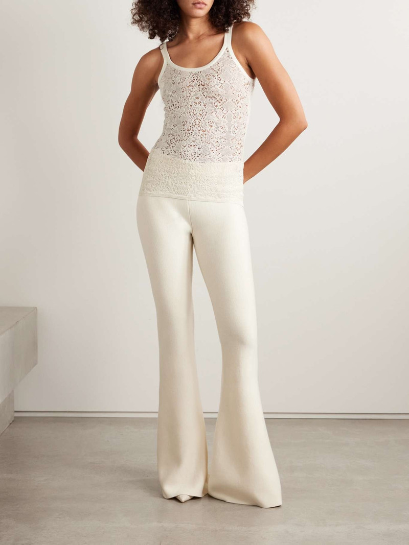 GABRIELA HEARST Pontus crocheted wool and silk-blend tank Ivory outlook
