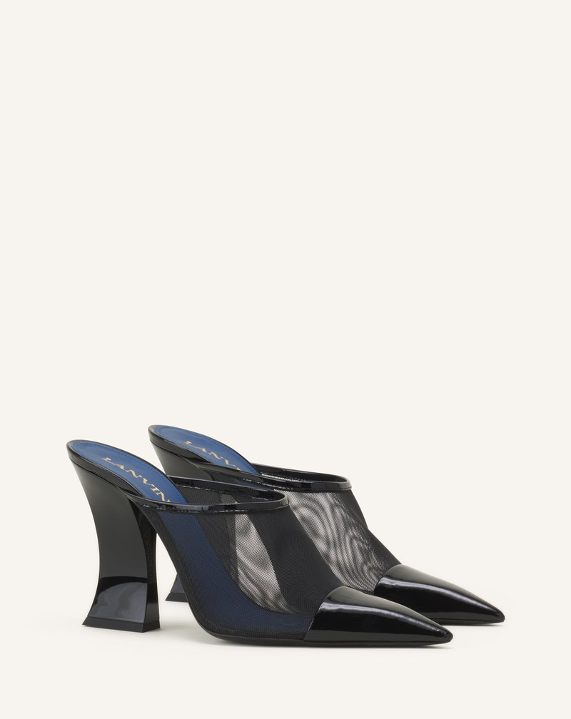 Lanvin NOCTURNE MULE IN MESH AND PATENT LEATHER outlook