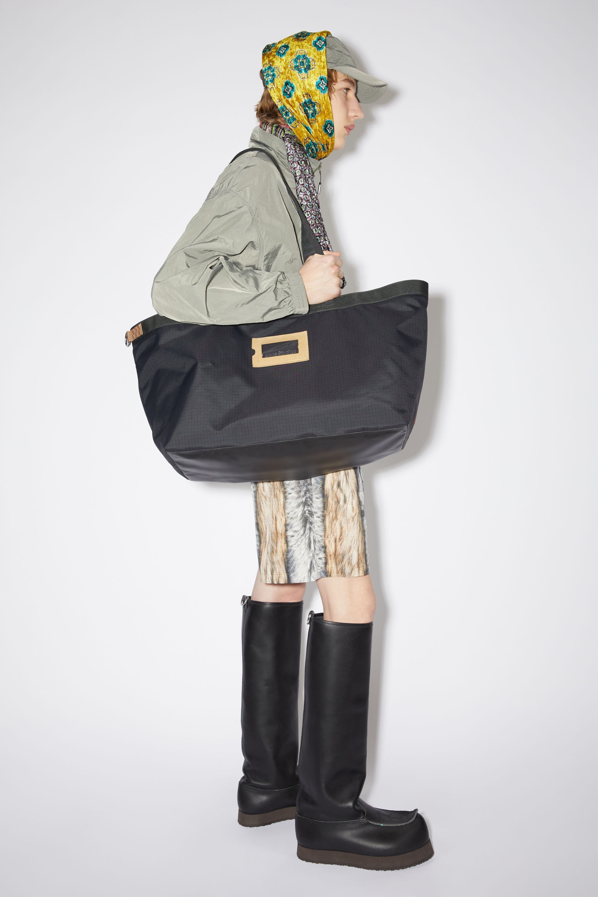 Tote nylon bag - Black - 3