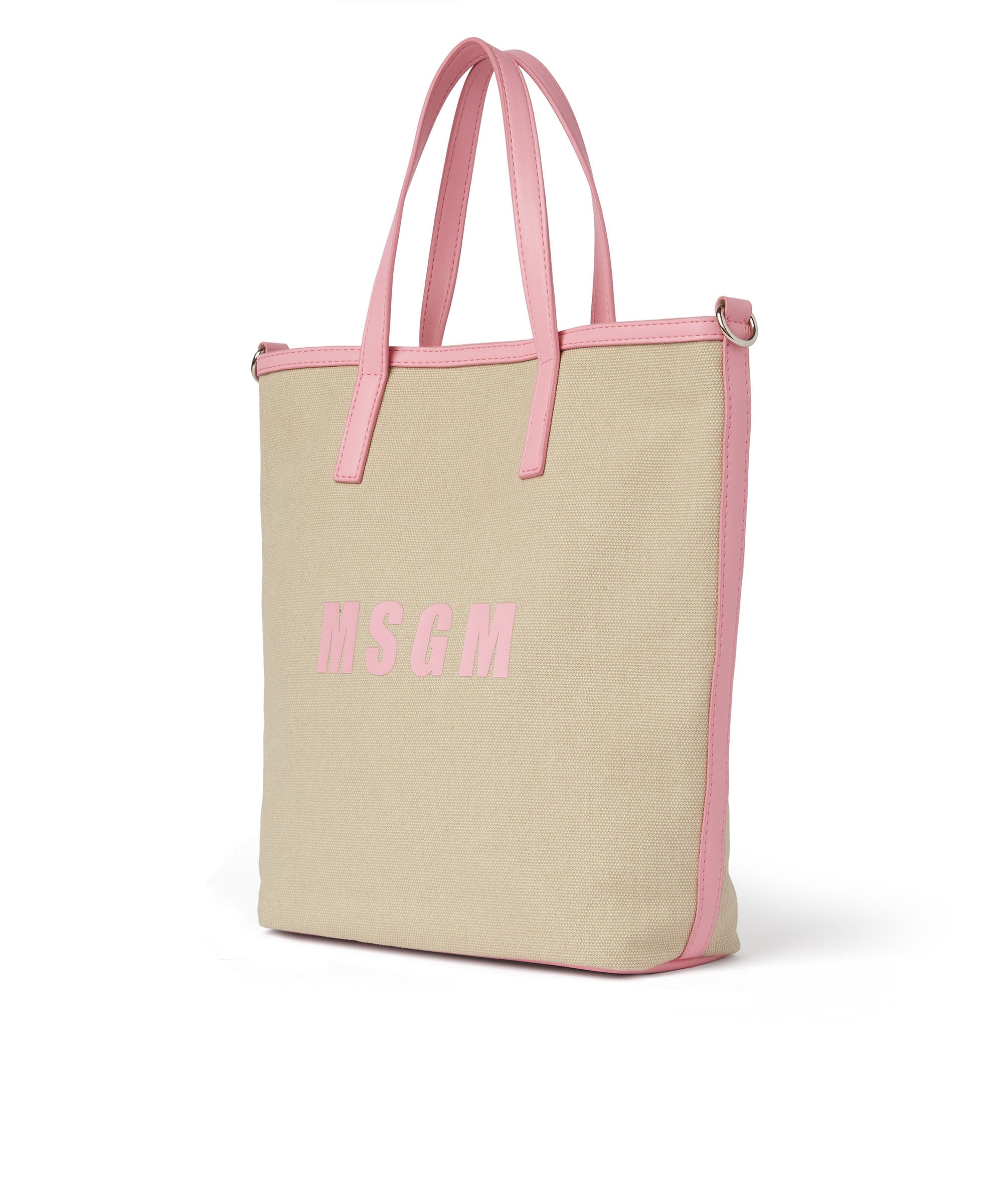 Canvas tote bag with piping and printed logo - 3