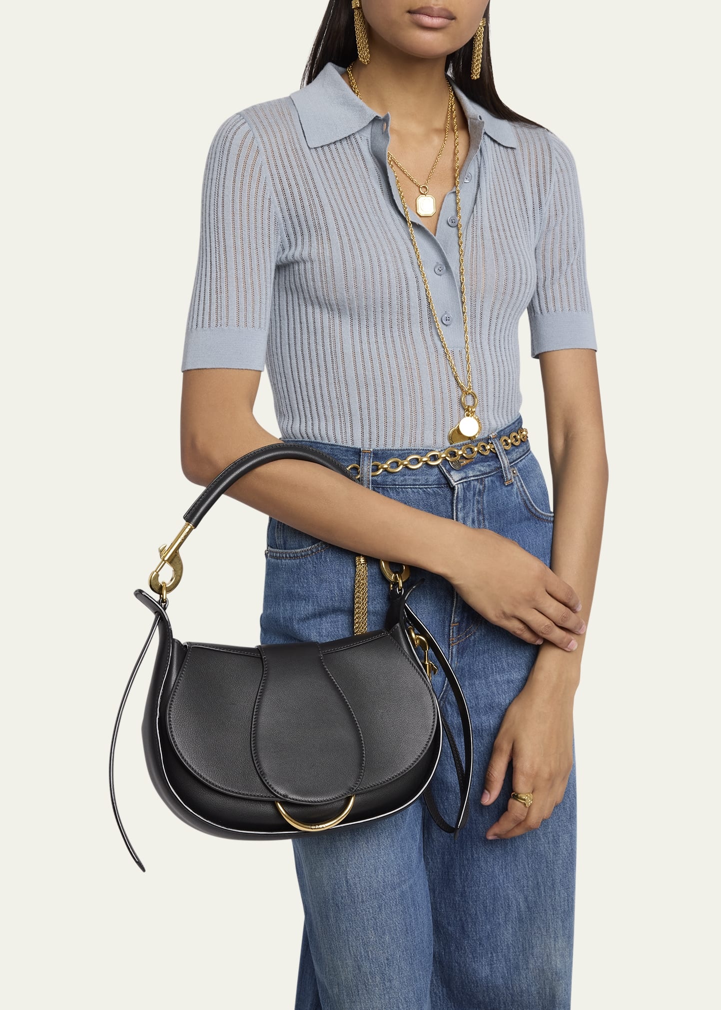 Ride Flap Shoulder Bag in Smooth Calfskin - 2