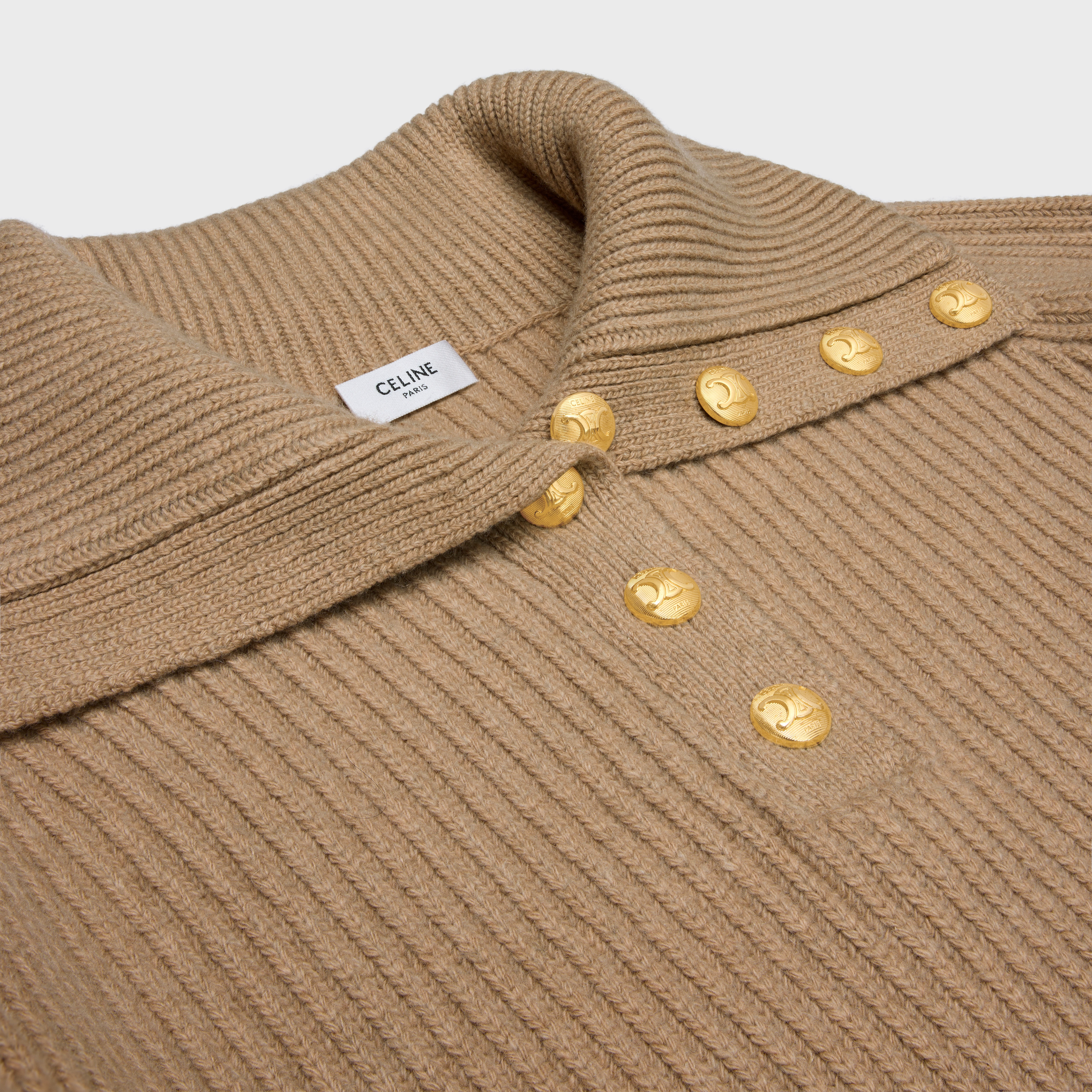 vareuse sweater in ribbed wool and cashmere - 3