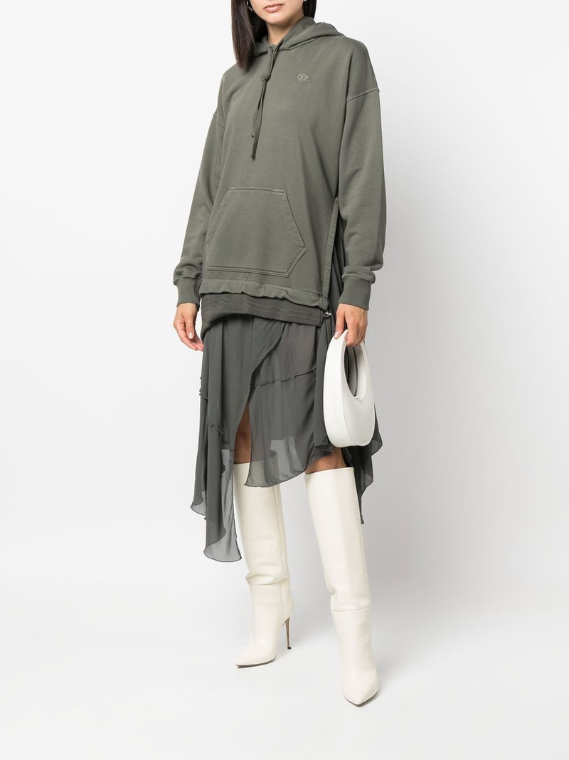 Diesel drawstring hooded dress outlook