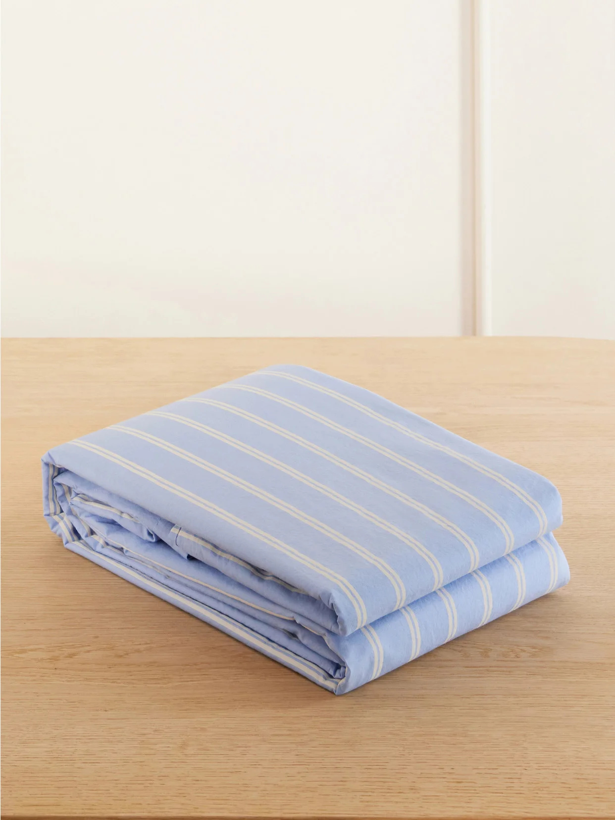 Striped Organic Cotton-percale King Duvet Cover - 1