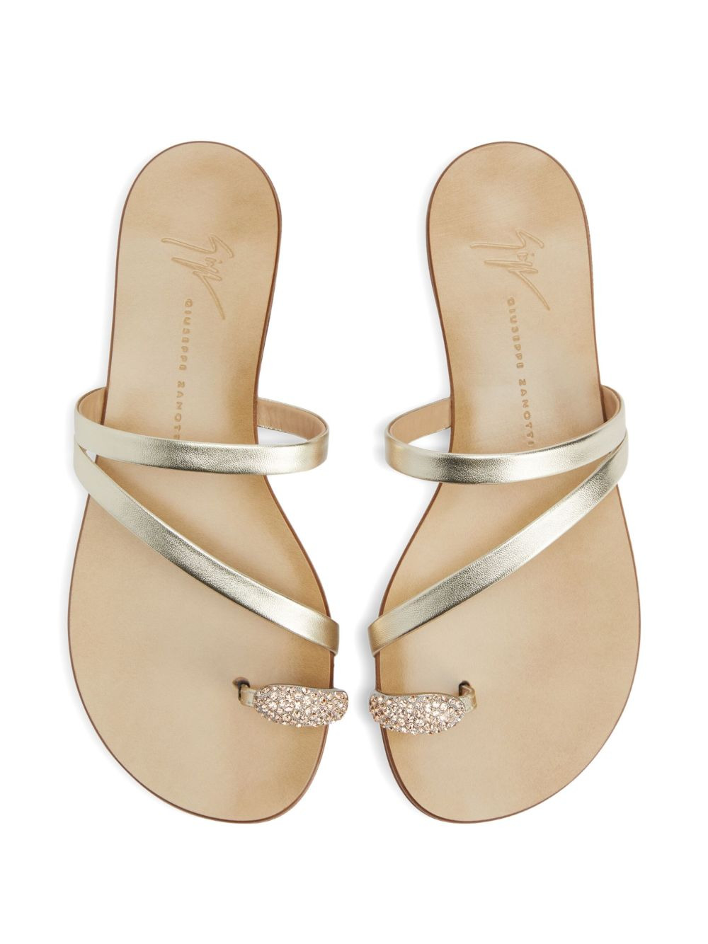 Febe Crystal embellished-toe sandals - 3