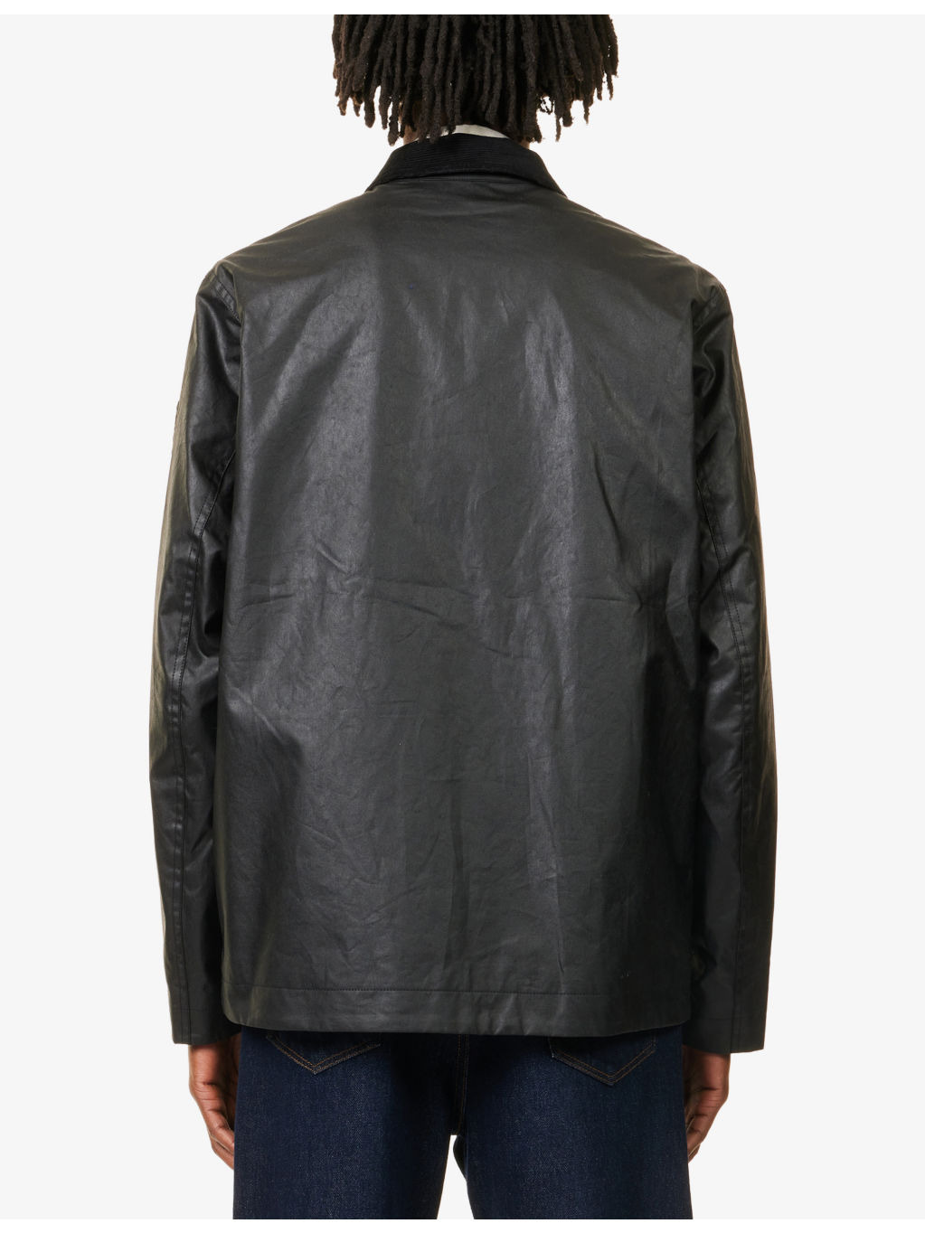 Incline Corduroy-Collar Waxed-Cotton Jacket - 4