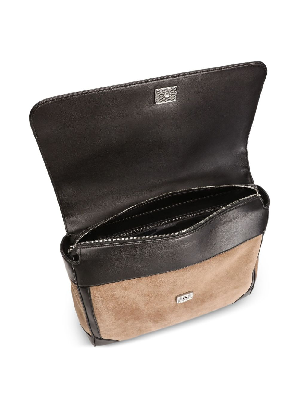 Sicily suede and leather structured shoulder bag - 5