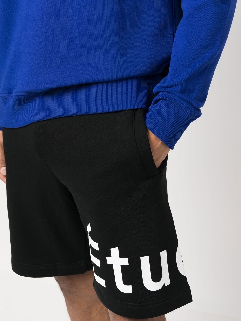 logo-print track shorts - 5