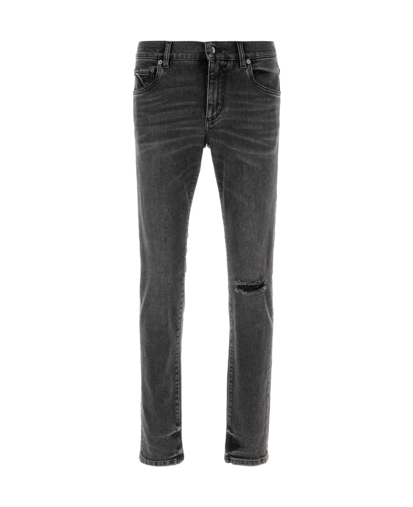 Black Stretch Denim Jeans - 1