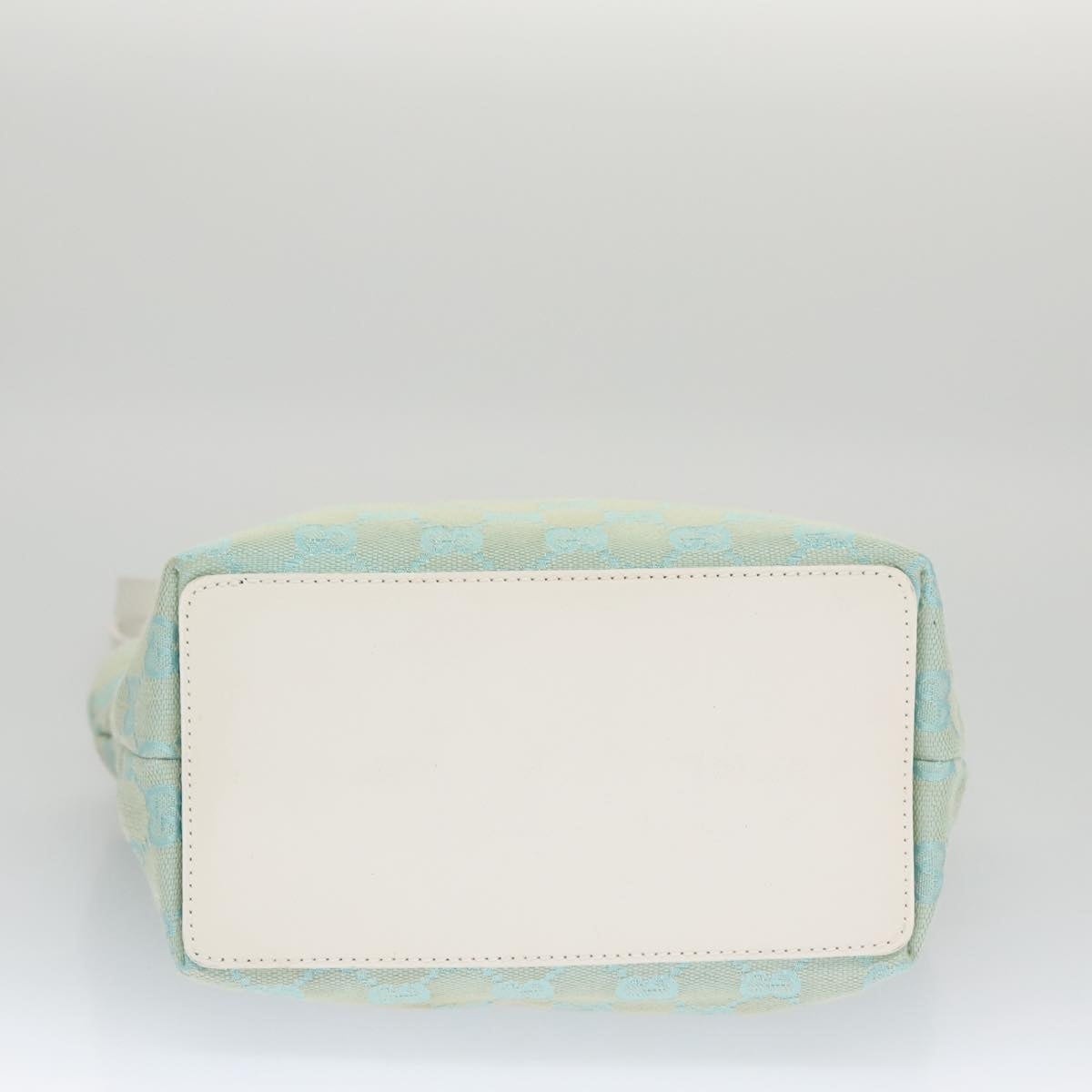 GUCCI GG Canvas Tote Bag Light Blue White Gold 002 1099 002 1099 - 10