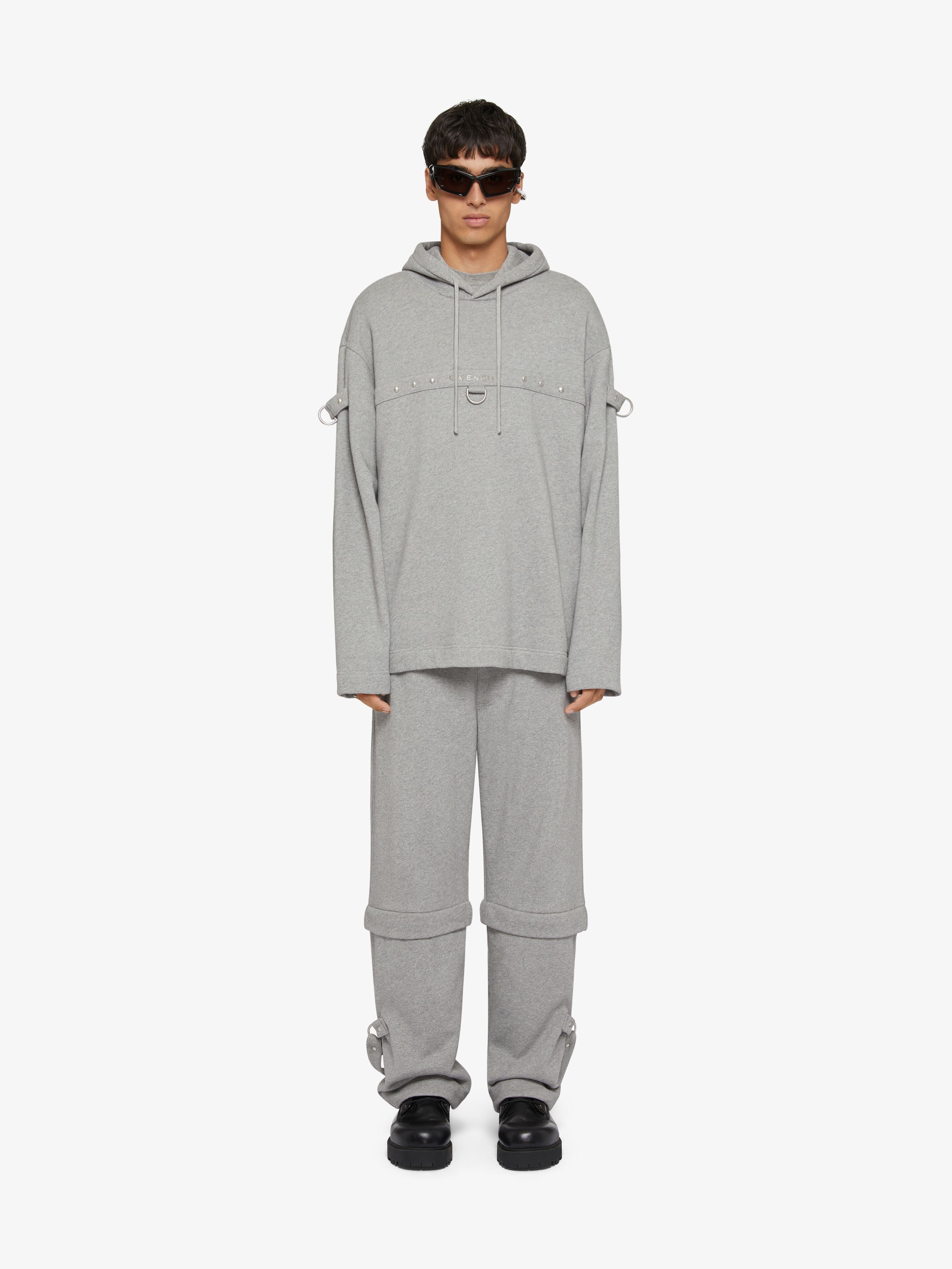 HOODIE IN FLEECE WITH METAL DETAILS - 2