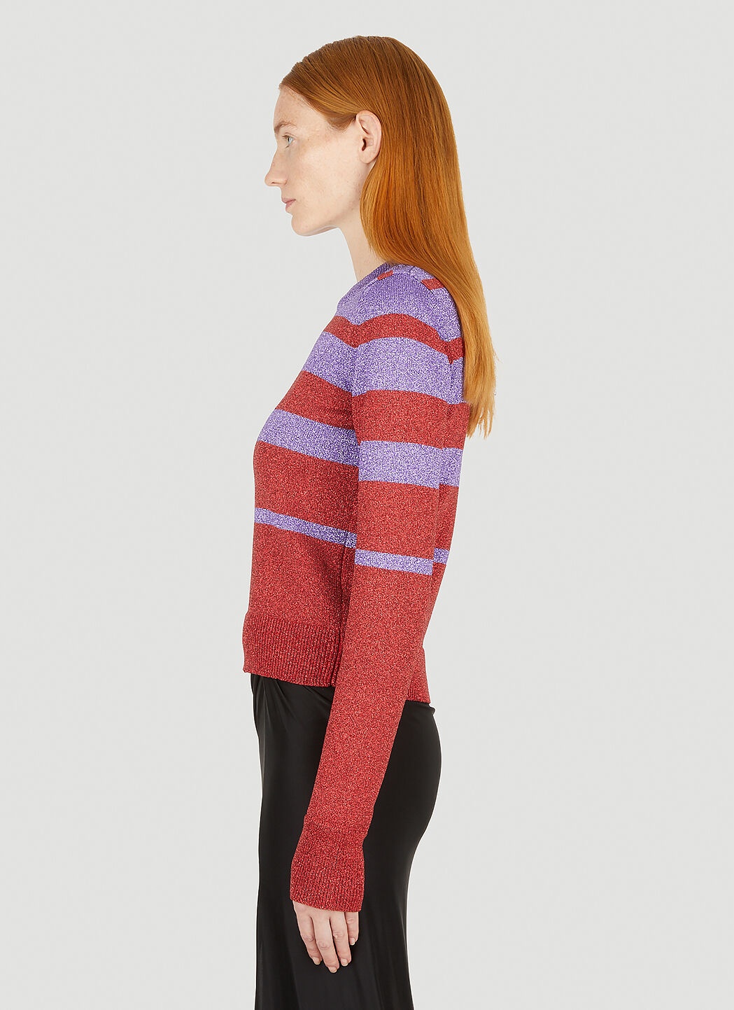 Metallic Striped Sweater - 3