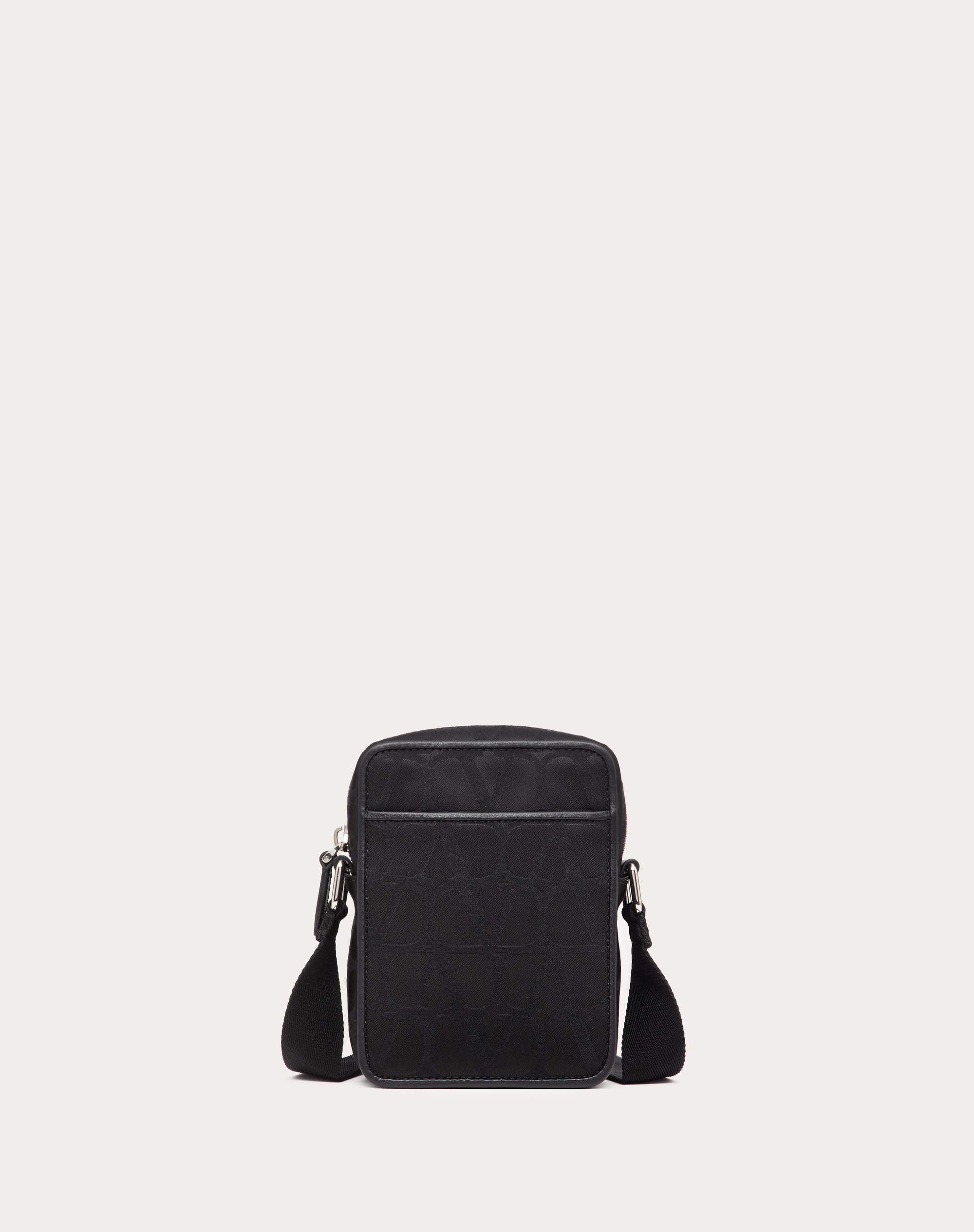 SMALL BLACK ICONOGRAPHE NYLON SHOULDER BAG - 1