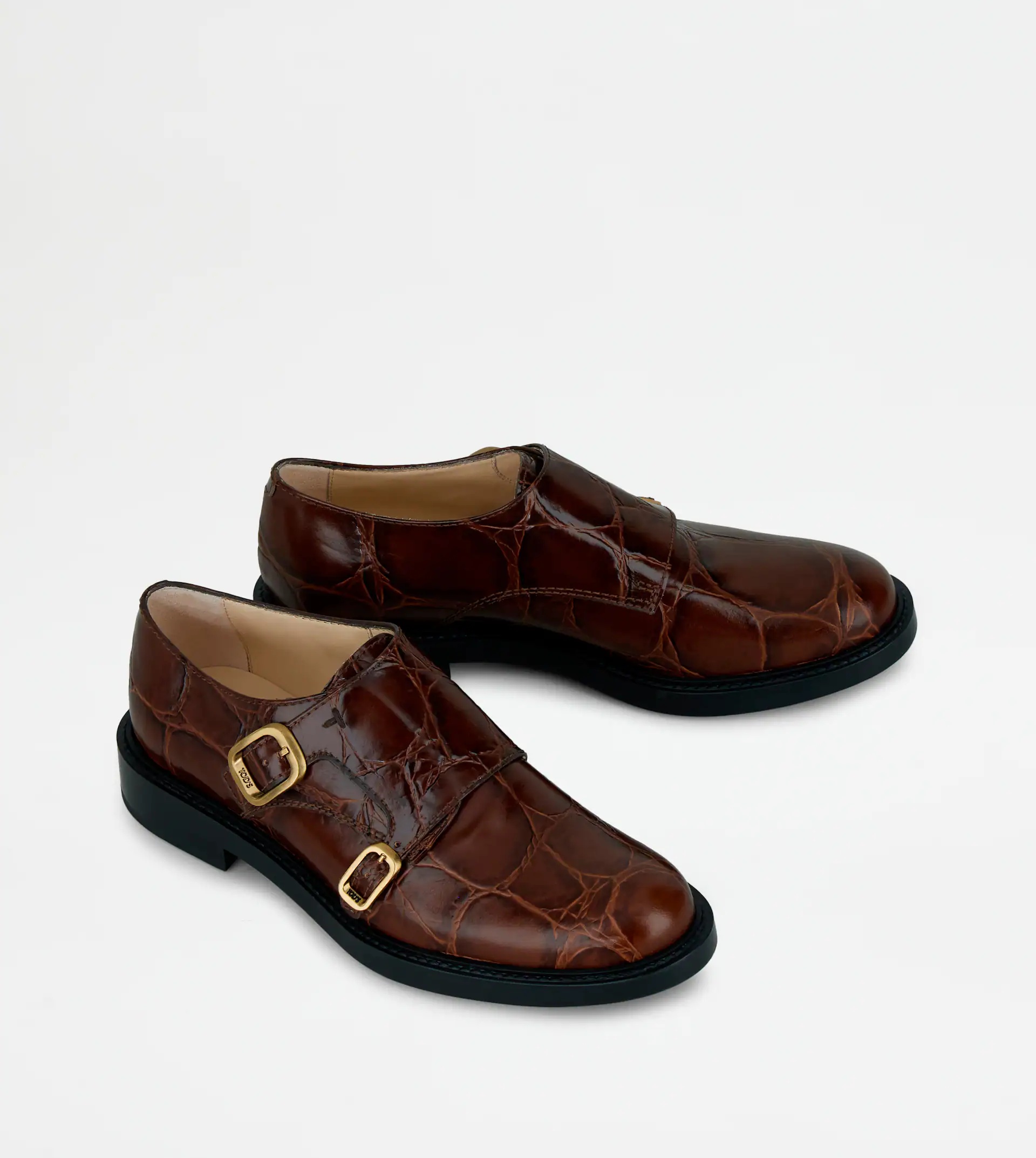 MONKSTRAP IN LEATHER - BROWN - 2
