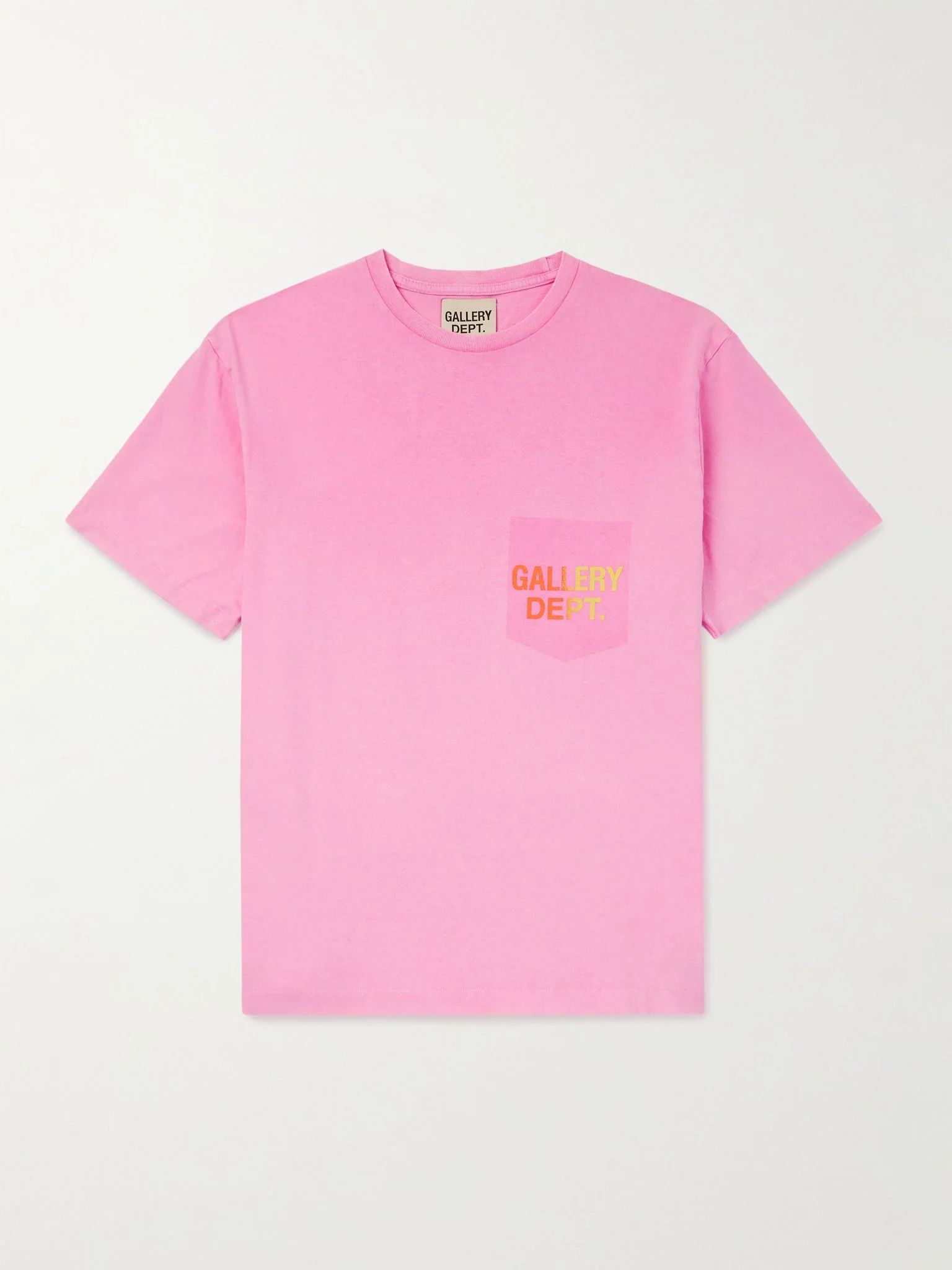 Boardwalk Logo-Print Paint-Splattered Cotton-Jersey T-Shirt Pink - 1