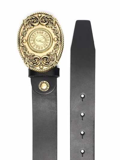 VERSACE JEANS COUTURE engraved-logo buckle belt outlook