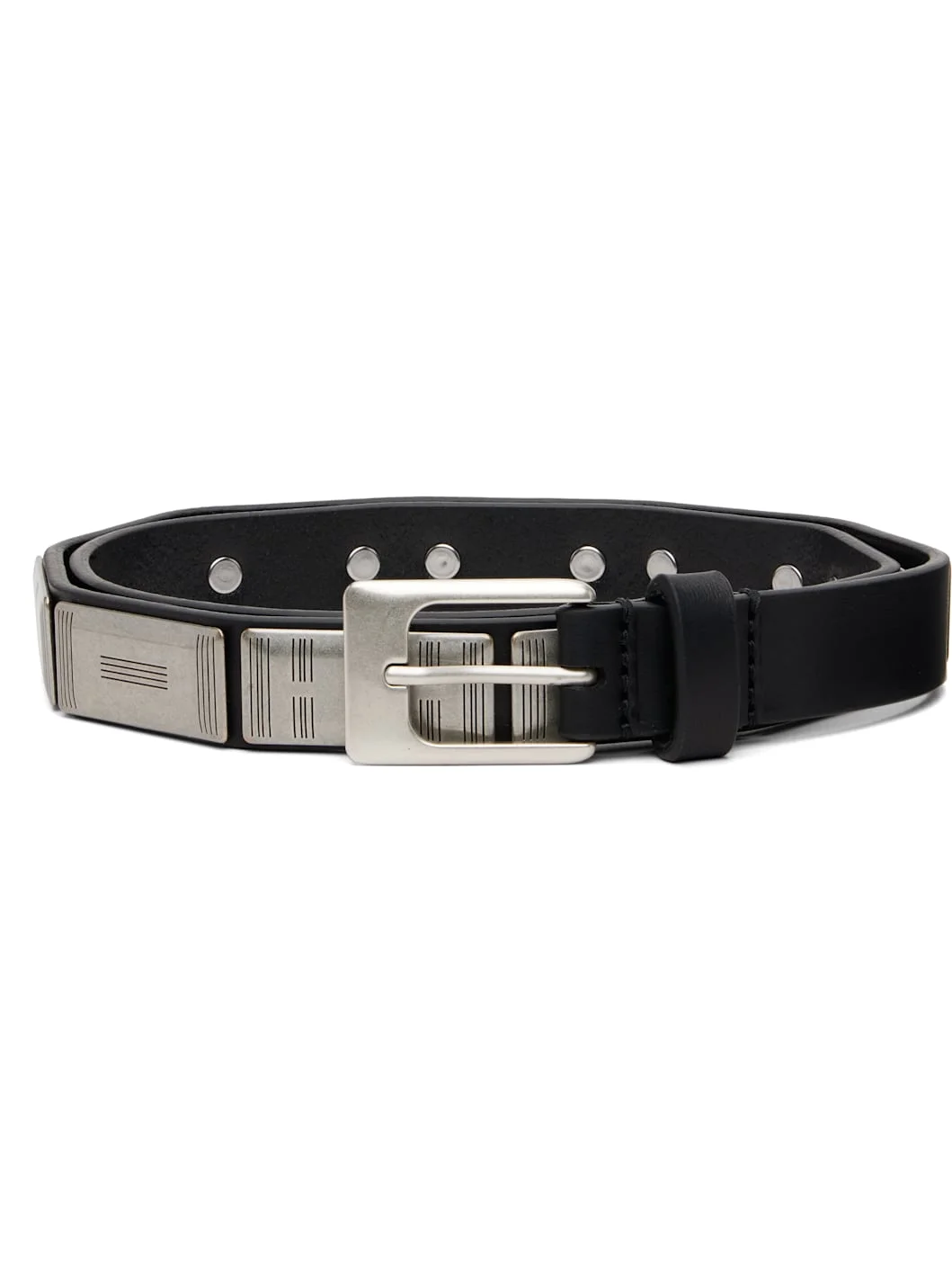Black & Silver Buffalo Studs 20 Belt - 1