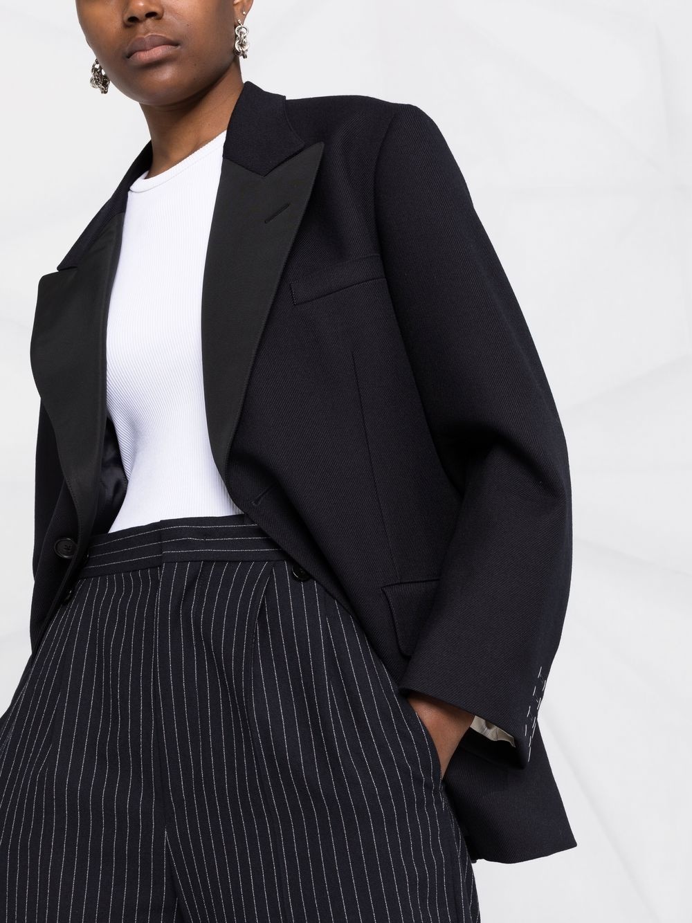 single-breasted oversized blazer - 3