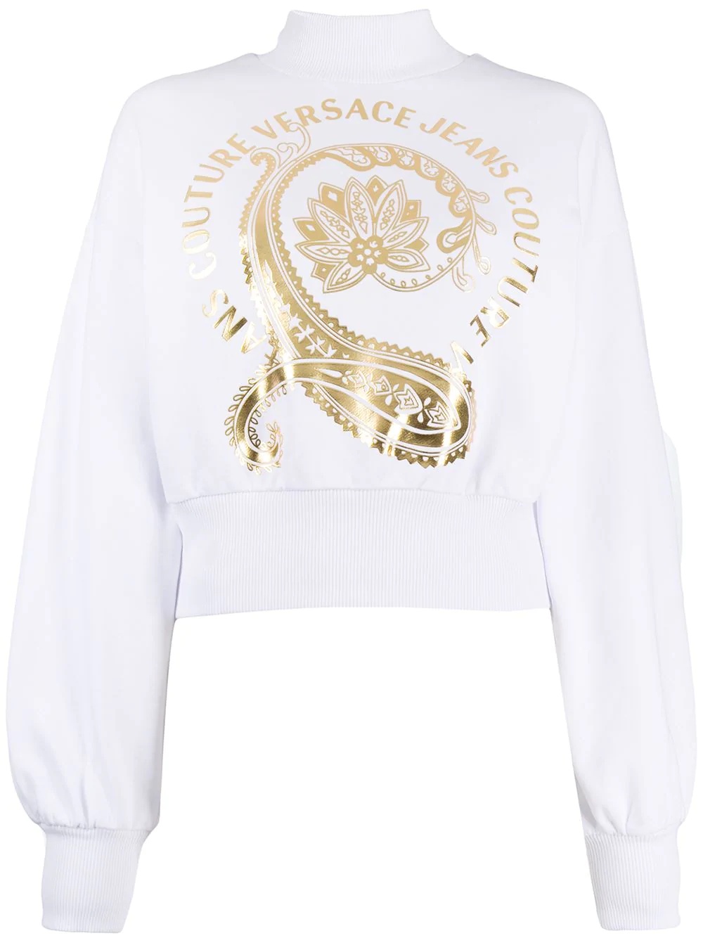 floral paisley-print cotton sweatshirt - 1