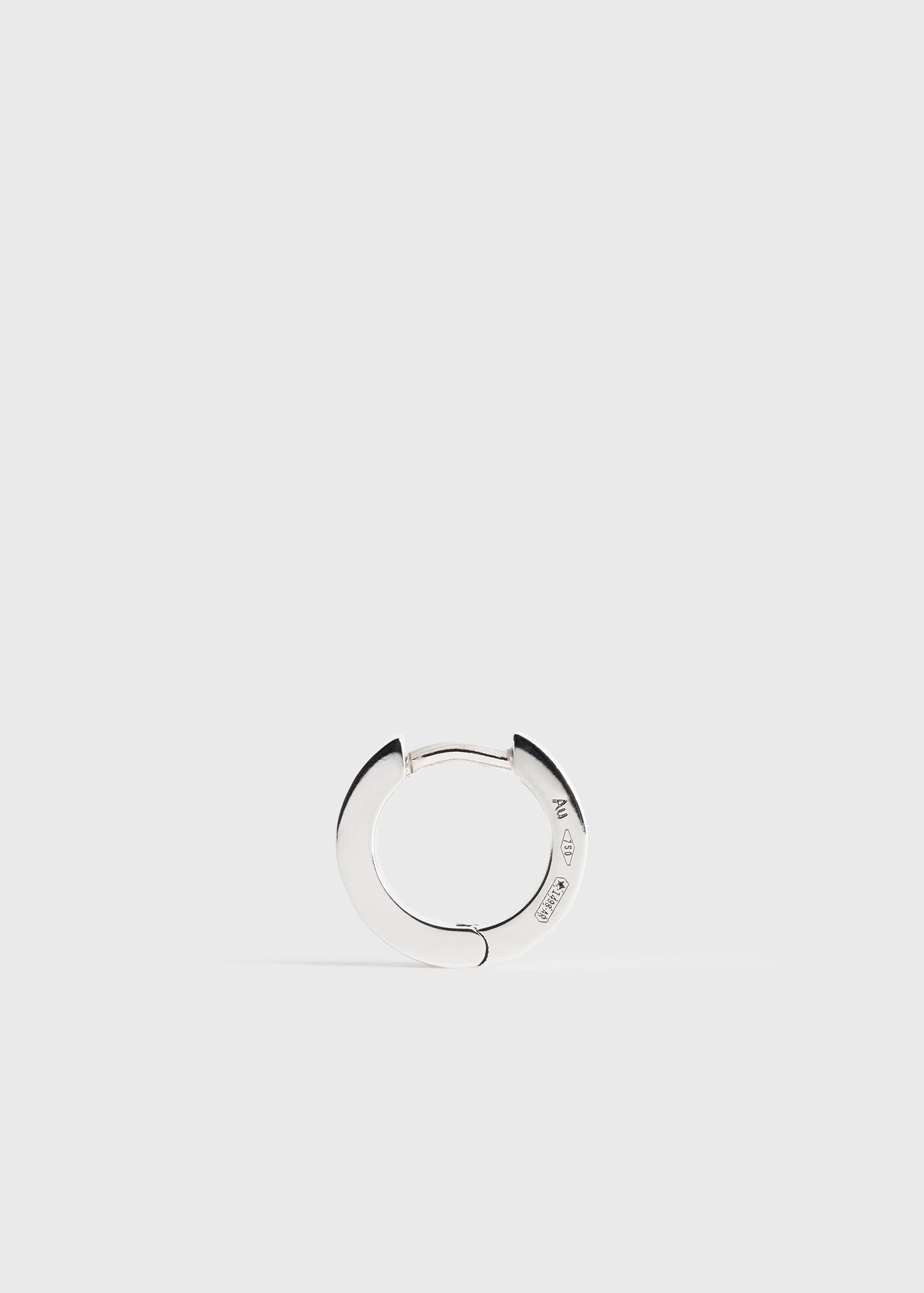 Bezel diamond hoops 18Kt white gold - 6