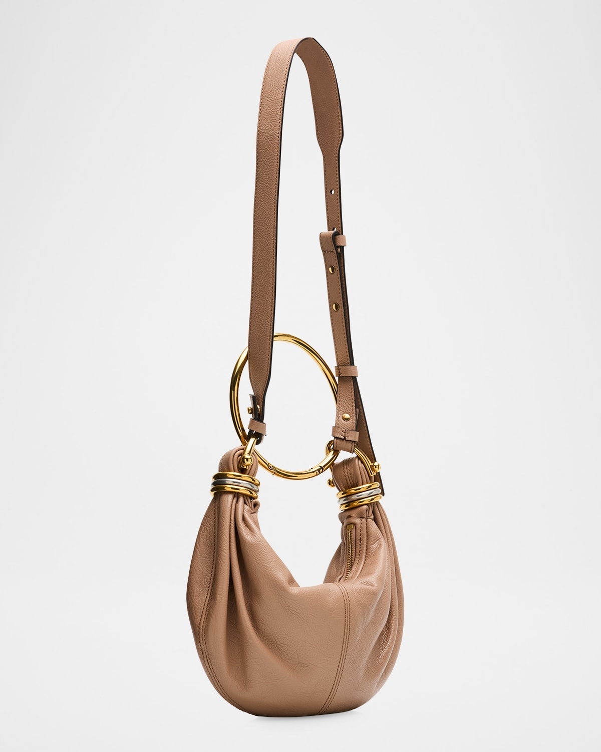 Mini Bracelet Grained Leather Crossbody Bag - 2