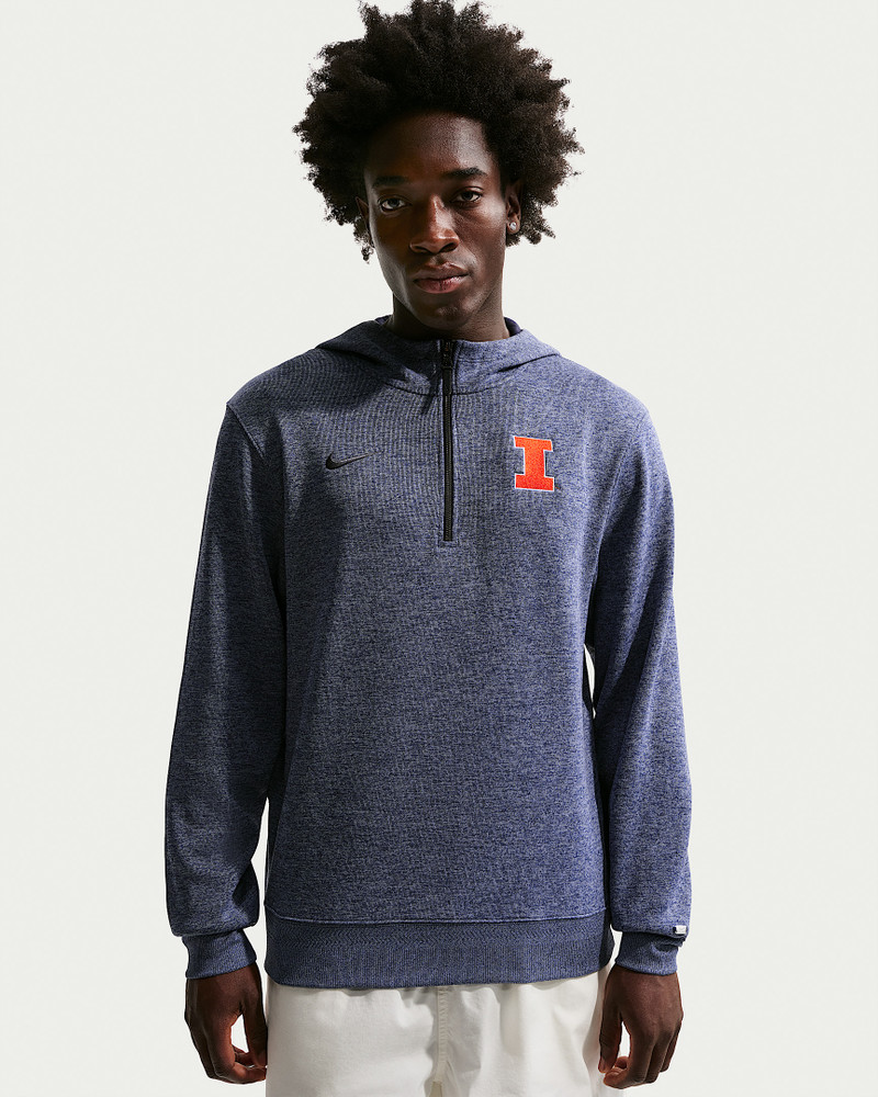 Illinois Fighting Illini Nike NCAA Men's Basketball Coaches' Pullover Hoodie 1