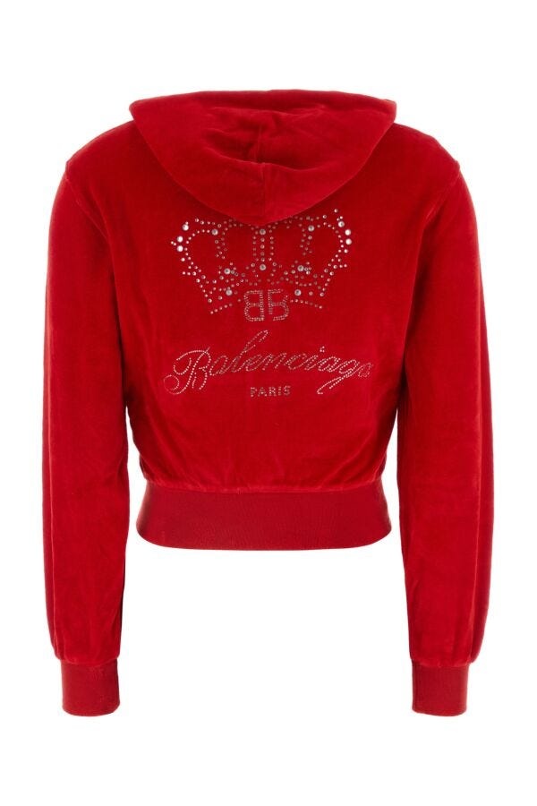 Red velvet sweatshirt - 3