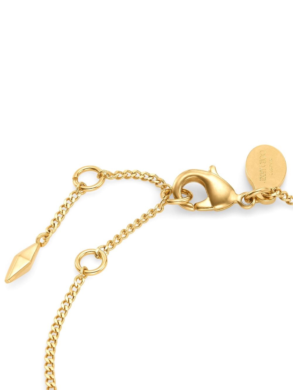logo-engraved cable-chain link bracelet - 4