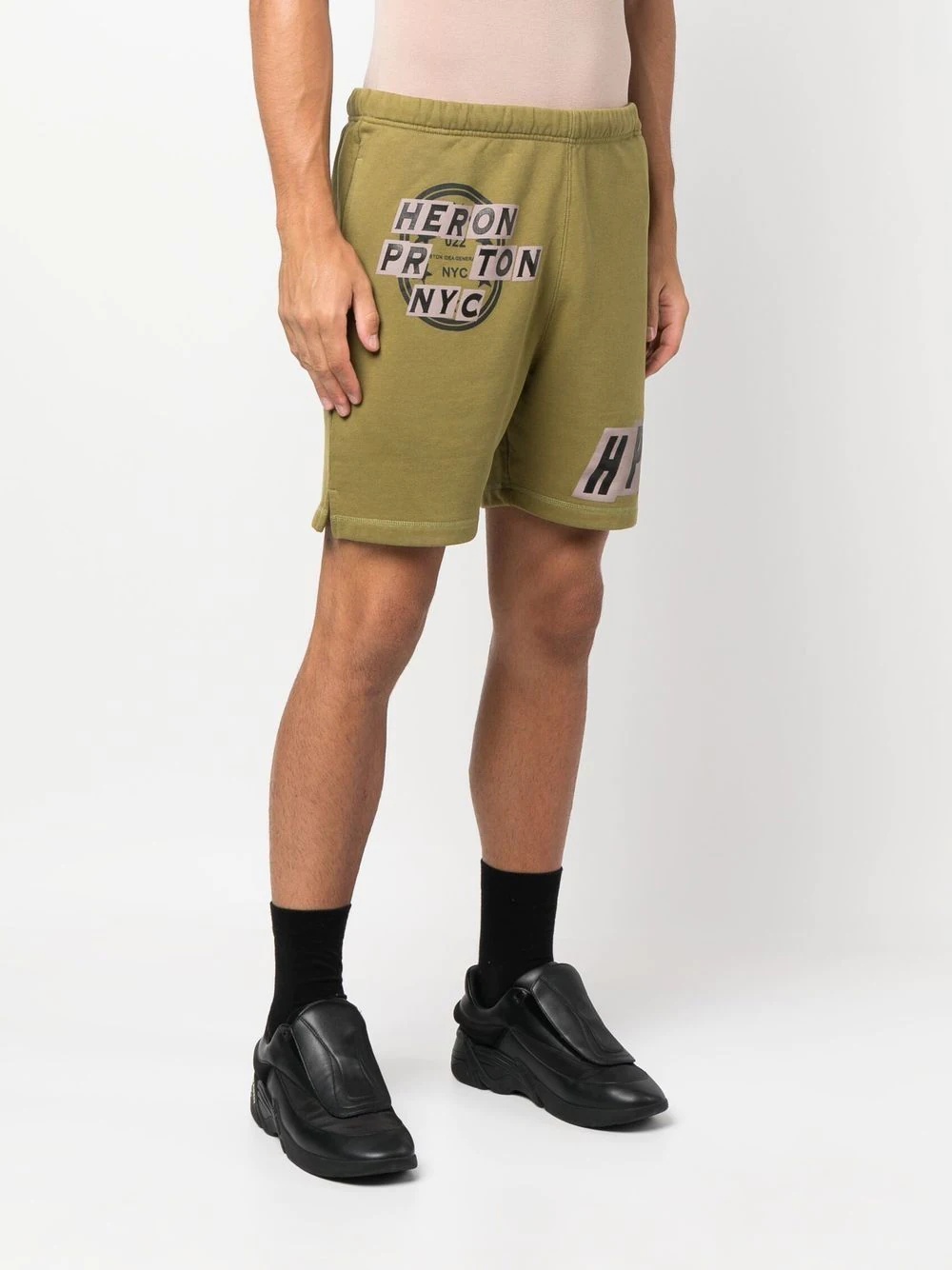 logo-patch track shorts - 3