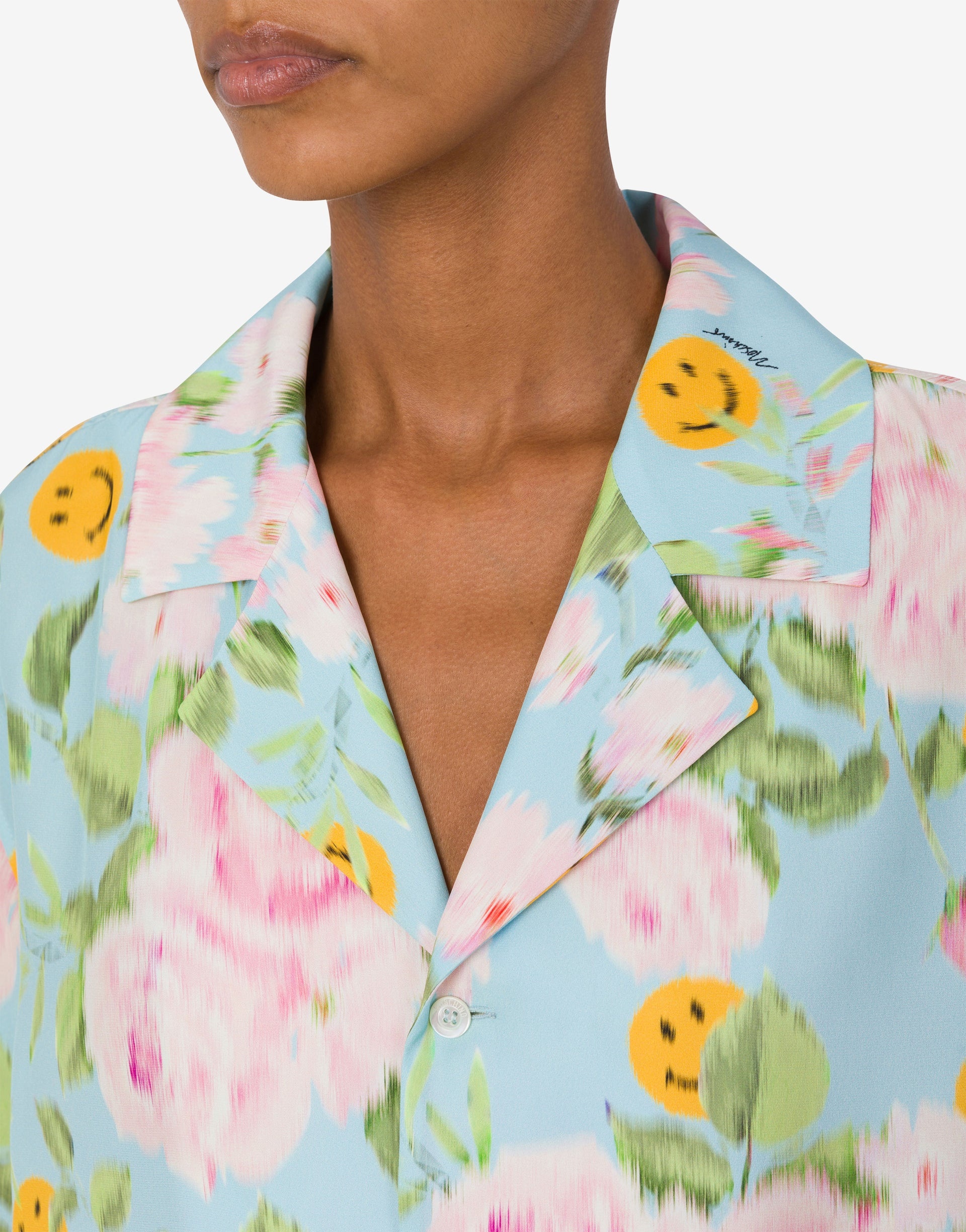 SILK SATIN SHIRT SMILEY® & ROSES - 3