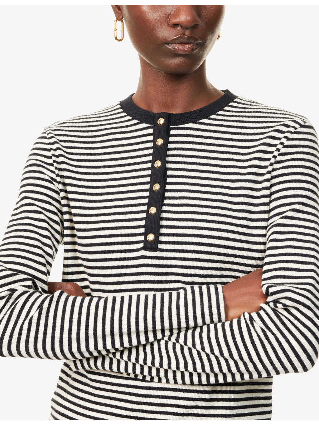 Alessia Striped Stretch-Cotton T-Shirt - 5