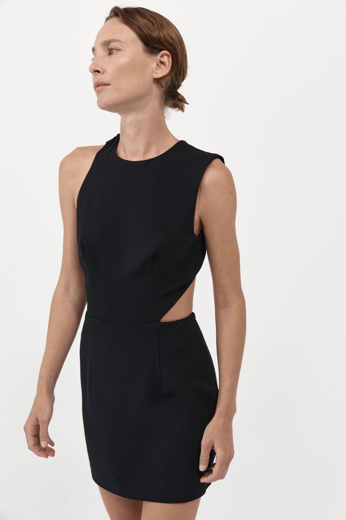 Deconstructed Mini Dress - Black - 4